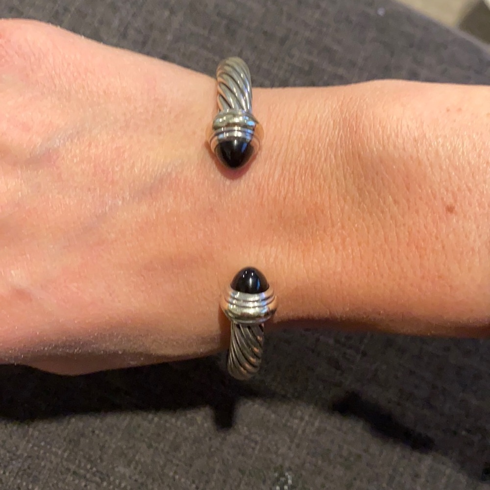 David Yurman black onyx classic cable cuff
